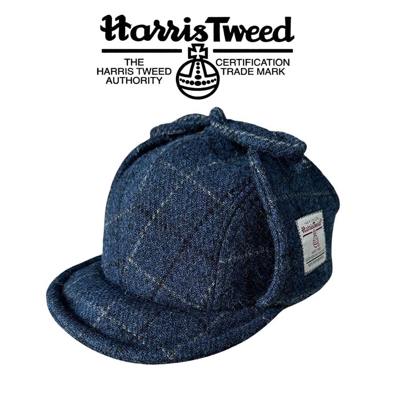 Trapper Hat Ear Flap - Men Women Harris Tweed Trapper Aviator