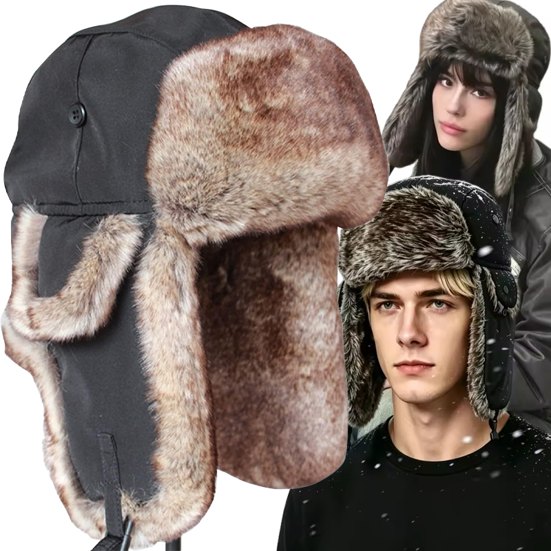 Winter Trapper Hat - Men's Warm Winter Trapper Aviator Trooper