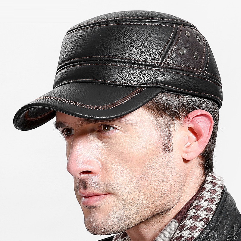 Cowskin Genuine Leather Baseba - Baseball Cap Structured 评论和价格