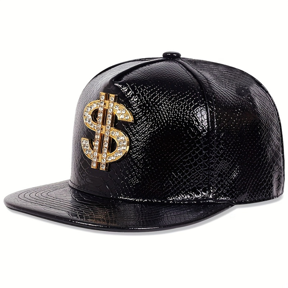 Leather Metallic Dollar Sign B - Baseball Cap Structured 评论和价格