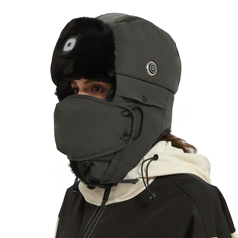 USB Charging Thickened Heated  - Winter Trapper Hat 评论和价格
