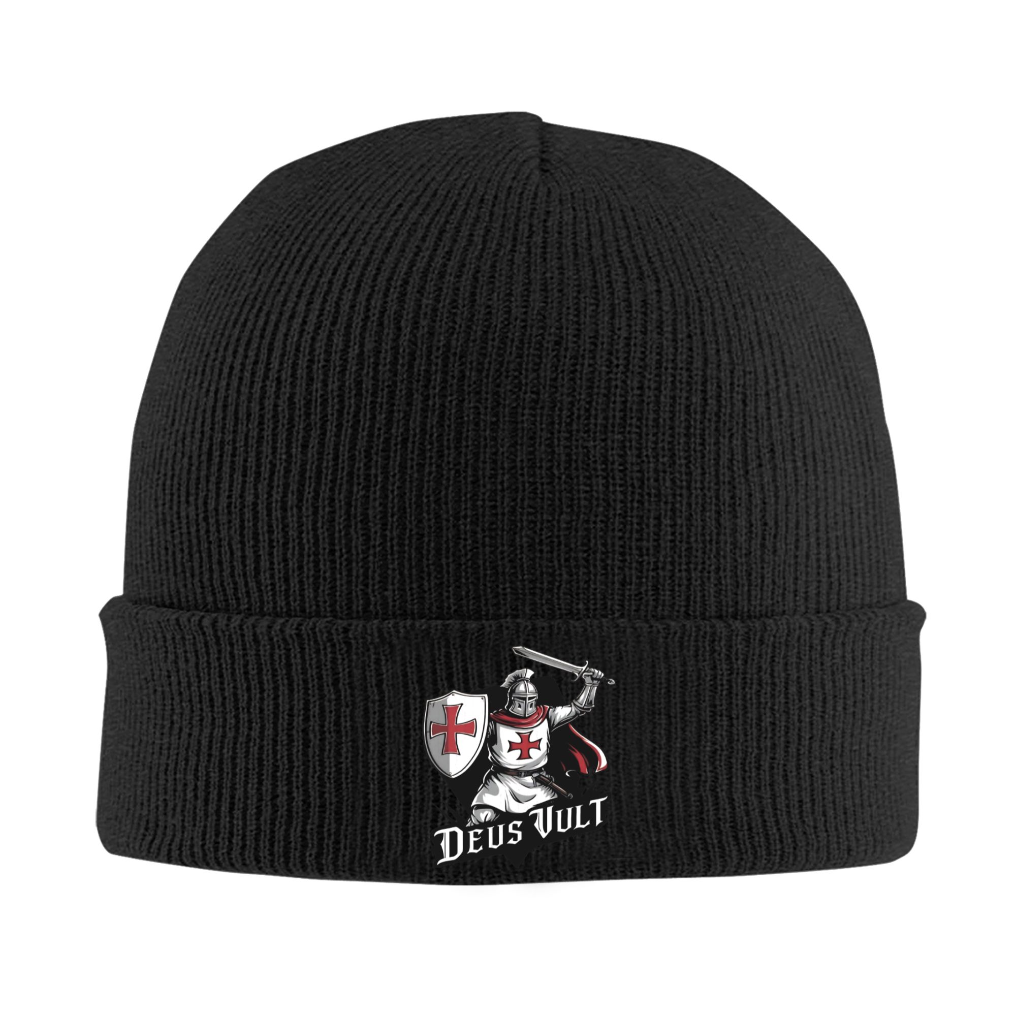 Deus Vult - The Templar Knight - Beanie Cuffed Knit 评论和价格