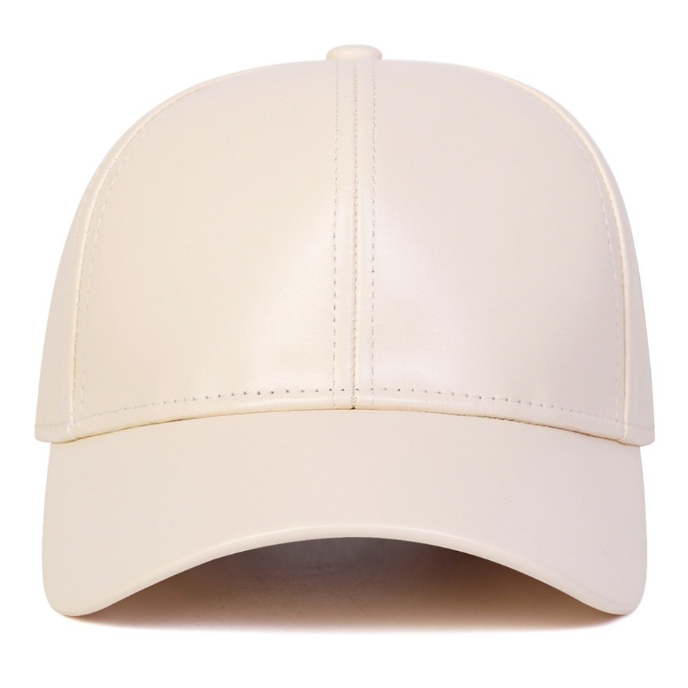 Fashion PU Solid Baseball Cap  - Baseball Cap Structured 评论和价格