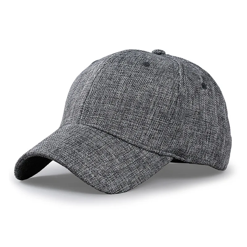 Oversize XXL Faux Linen Men Wo - Baseball Cap Structured 评论和价格